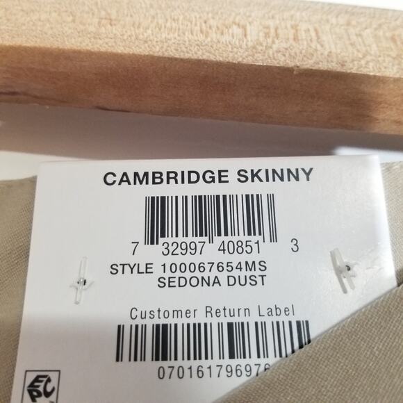 NWT Charter Club Tan Cambridge Skinny Pants - Picture 8 of 8